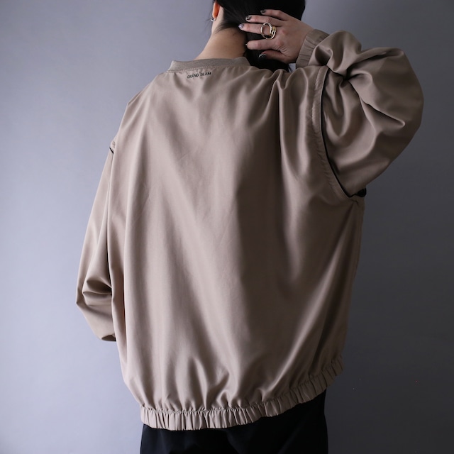 "3-way" sleeve zip joint design over silhouette pullover