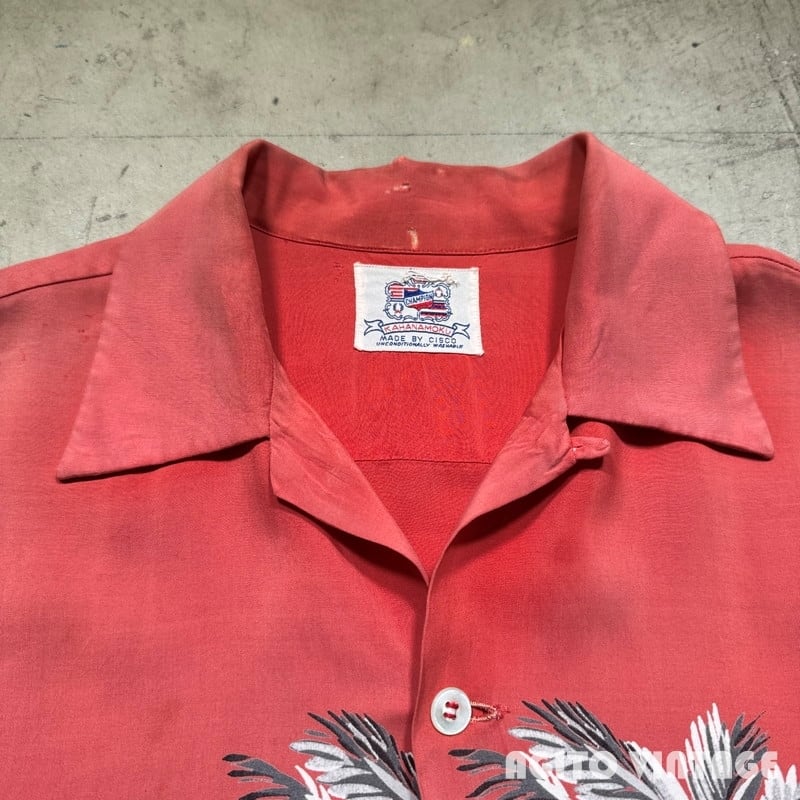 50's DUKE KAHANAMOKU MADE BY COSCO デュークカハナモク レーヨン