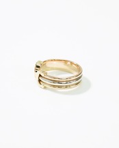 〈Cartier〉2C ring YG750 WG750