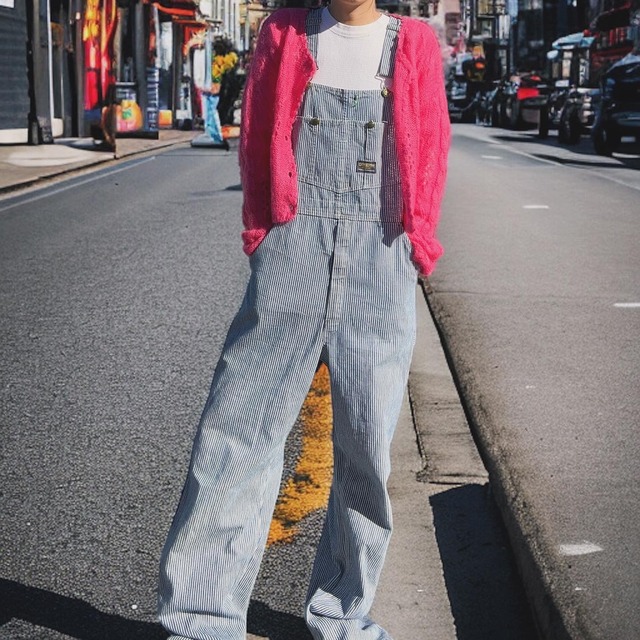 【LADIES'】vintage 60's OSHKOSH overall hickory