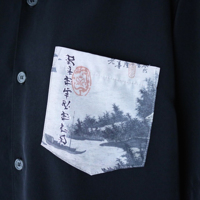 "和×モード" motif front and back switching design h/s shirt