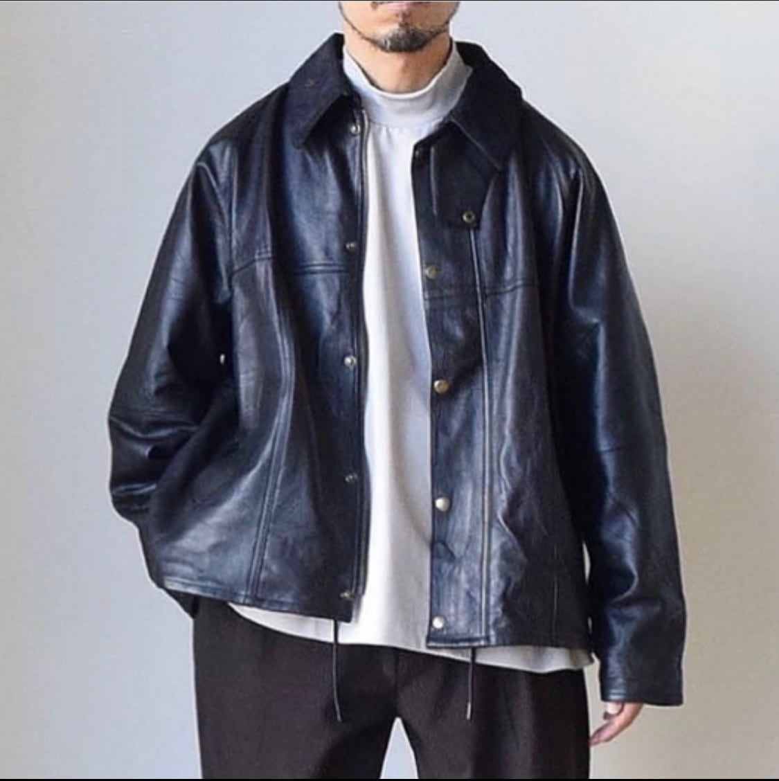 YOUSED REMAKE LEATHER DRIVERS JACKET