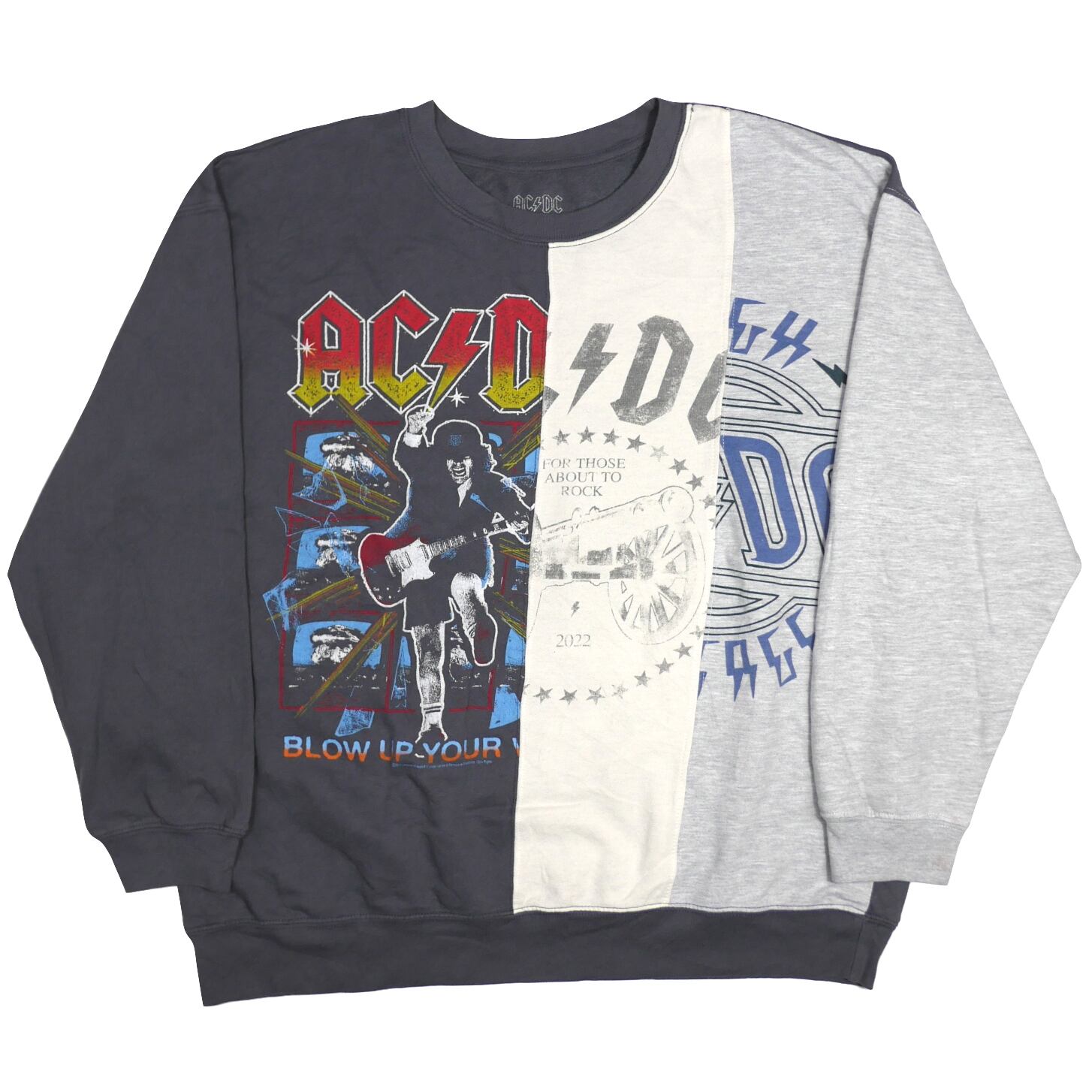 USED【2XL】AC/DC Colorblock Sweatshirt / ©2022