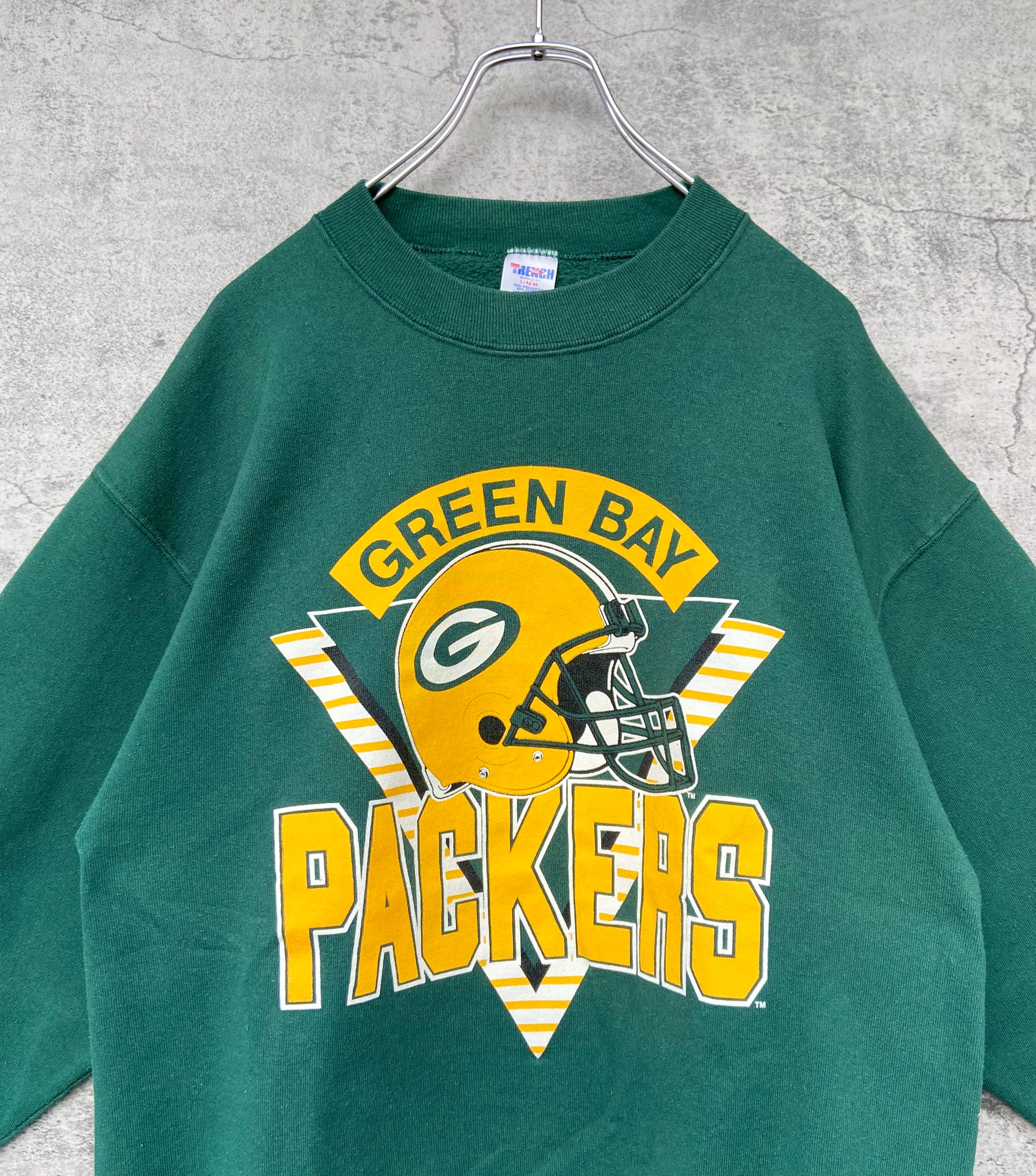 USA製 90s Green Bay Packers パッカーズ スウェット NFL 緑 デカロゴ