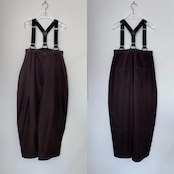 【9月上旬発送】adjuster color stitch suspenders 【PT】/brown