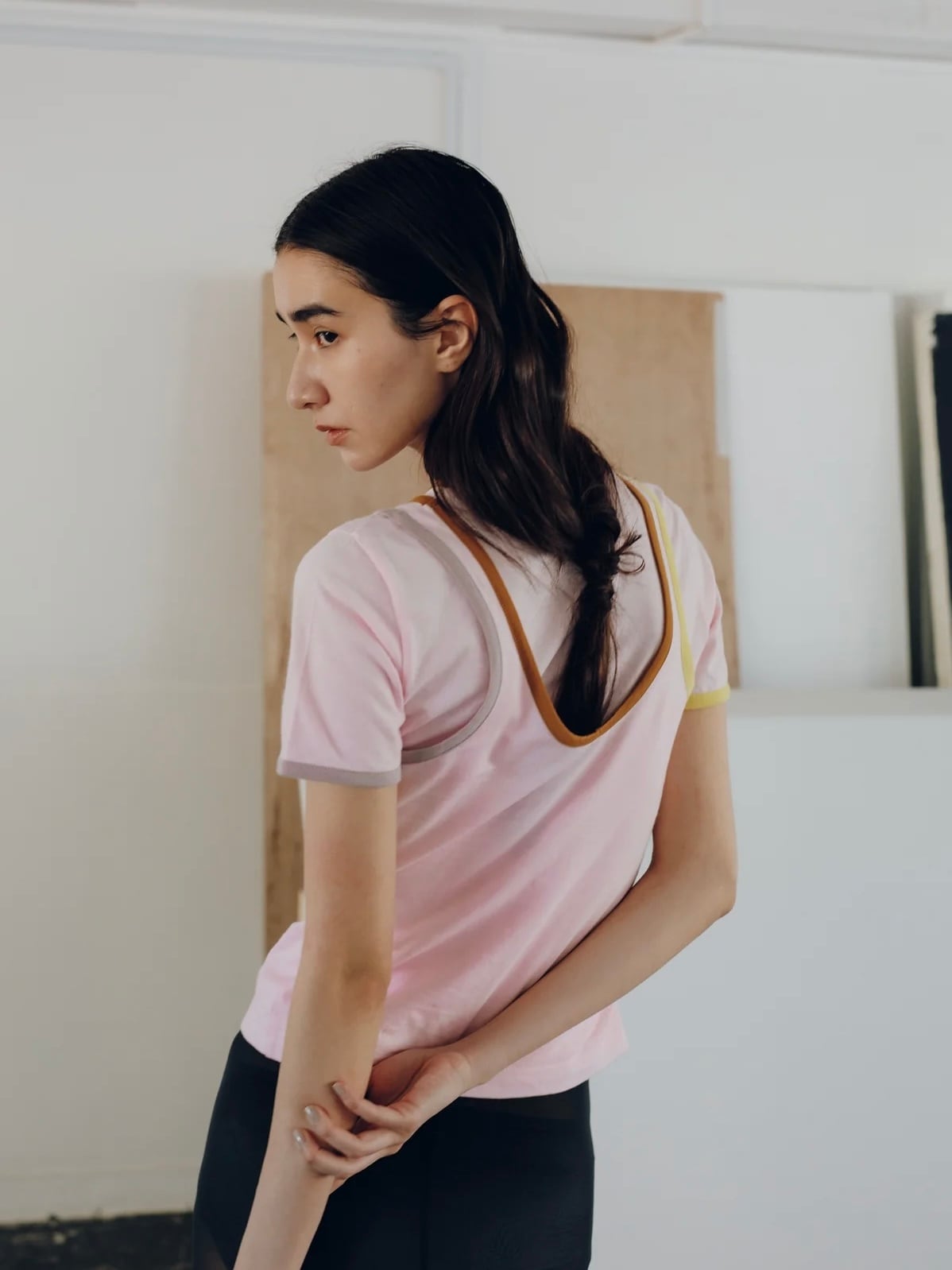 26SS】AKIKOAOKI アキコアオキ / レースタンクトップ / Back lace tank