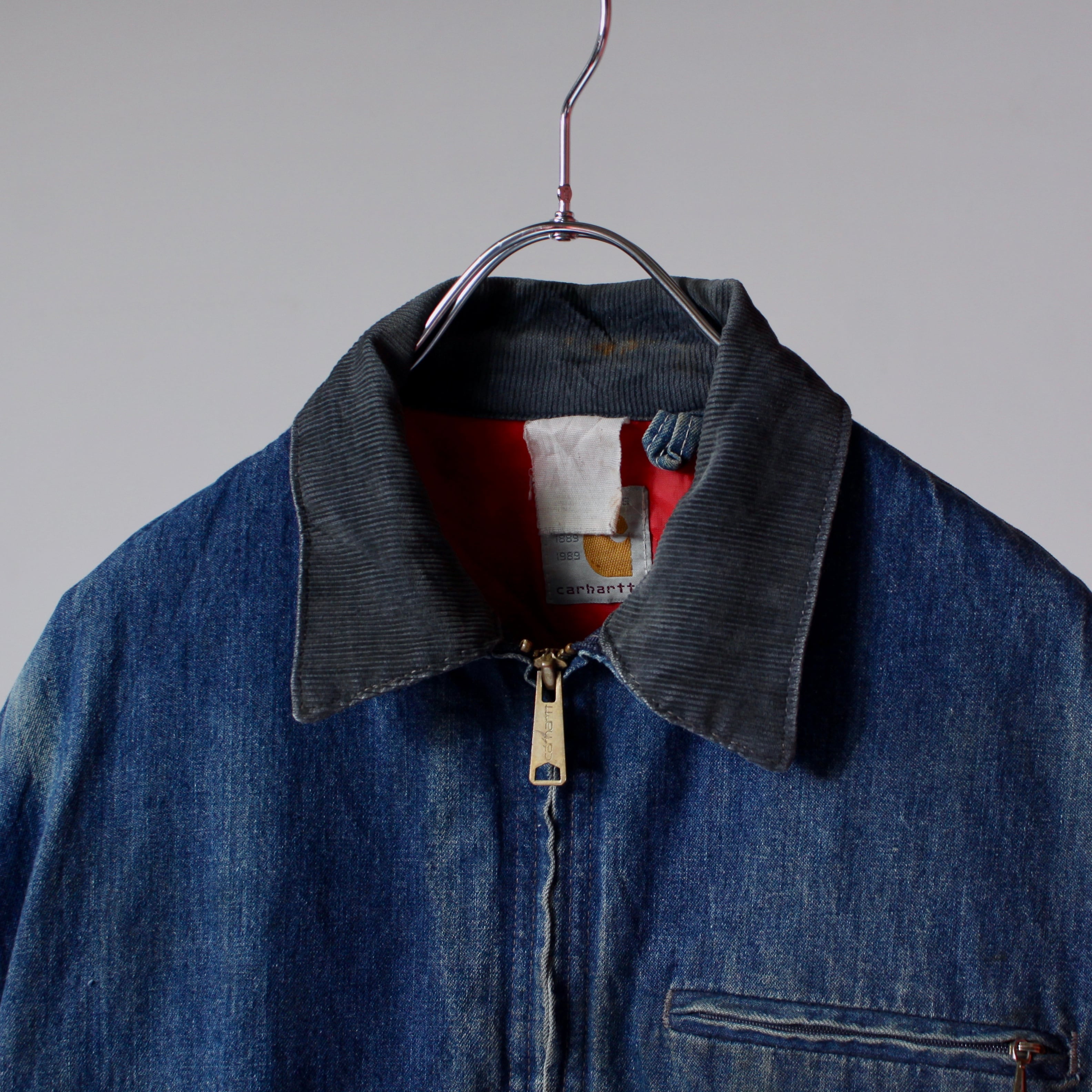 80s Carhartt デニムデトロイトジャケット Denim YKK棒ジップ