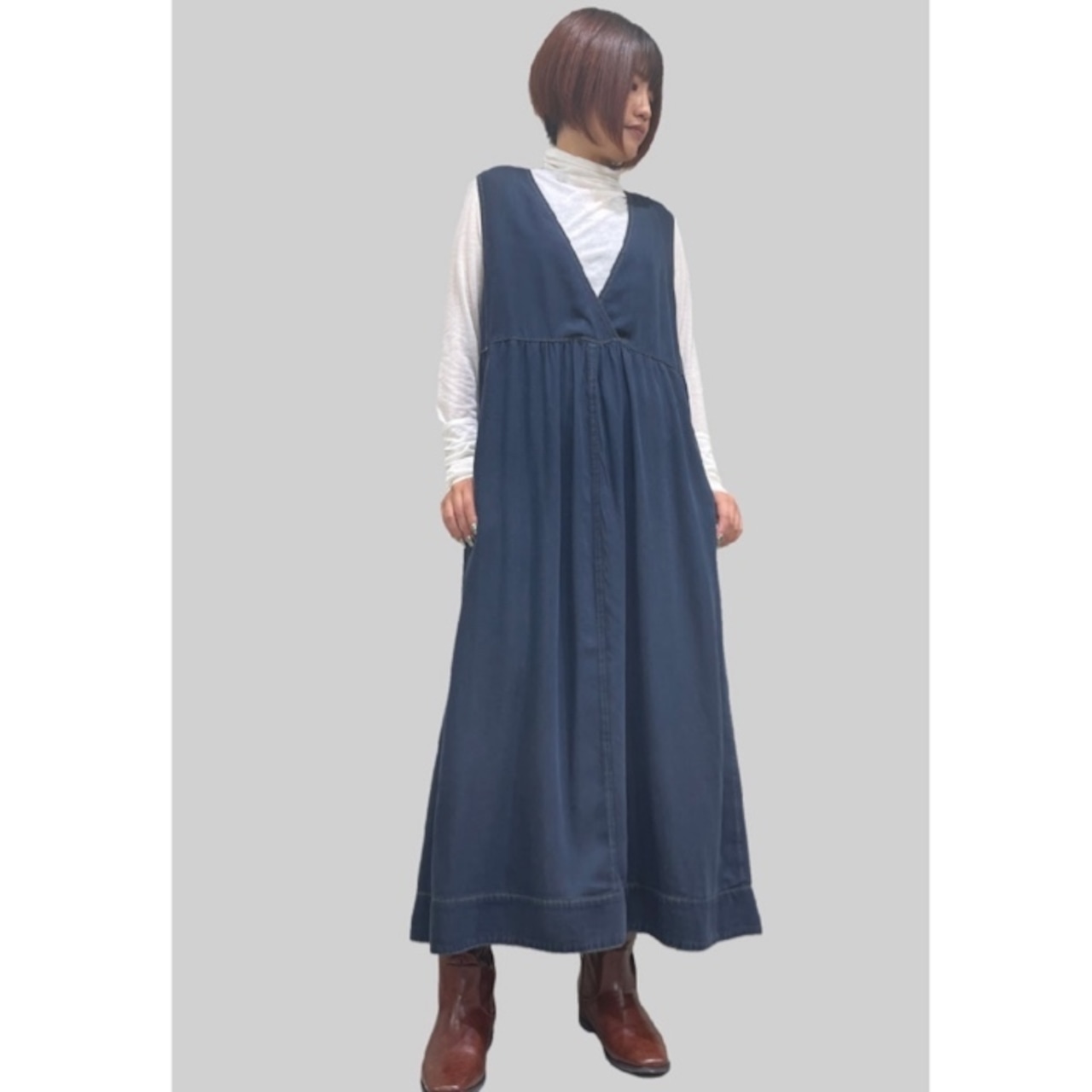 ayane アヤン テンセルデニムジャンパースカート 853709 | Select Shop  