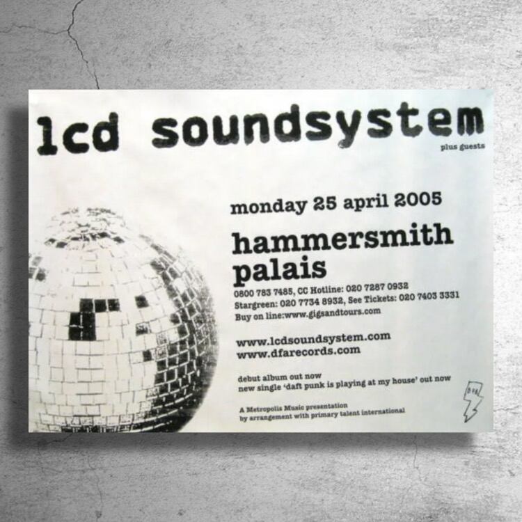 LCDサウンドシステム』2005年イギリスでのライブ告知ポスター/アート