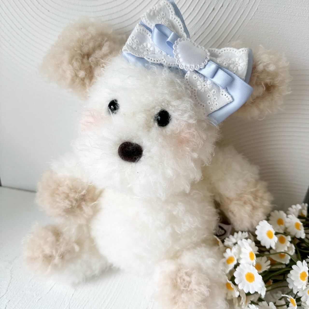 可愛いレースのリボンヘアバンド(後ろ支え付き)