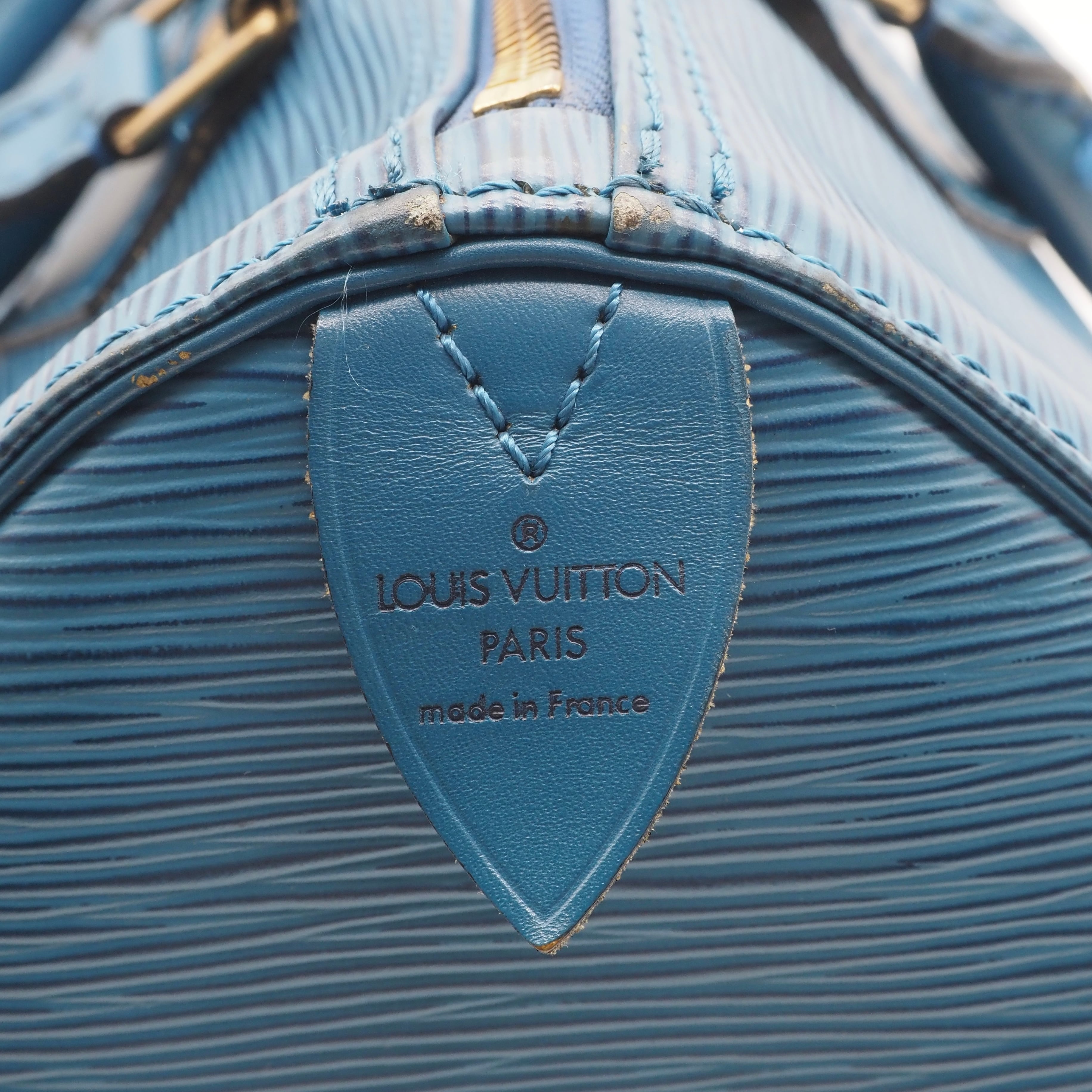 Louis Vuitton エピ スピーディ 35 ボストンバッグ ブルー レザー ルイ