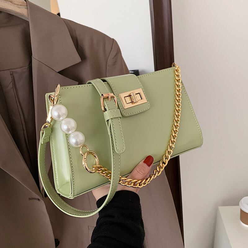 スタイルパールチェーン レッド 真珠 スクウェア Tiancai_Wing_Bag38237004230