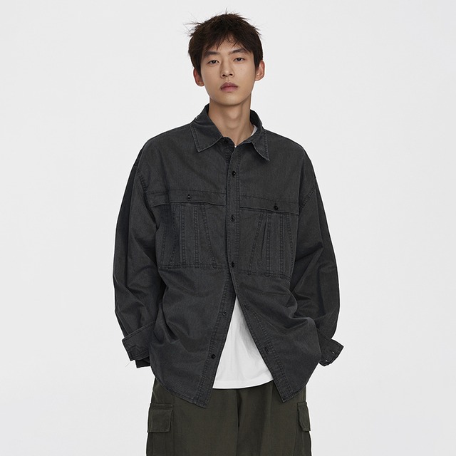 MAGMANSコットンウォッシュ長袖シャツ