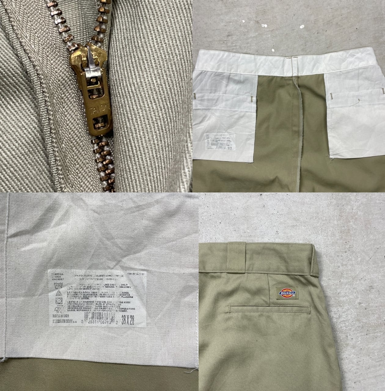 90年代 USA製 Dickies ディッキーズ ワークパンツ メンズW38 古着