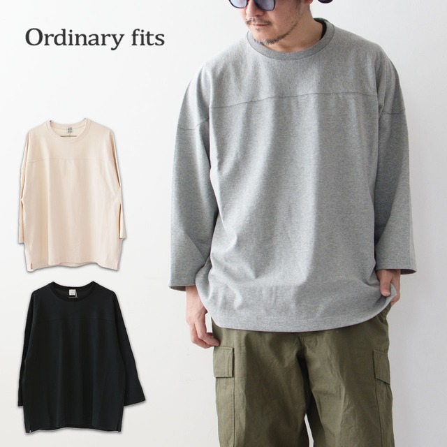ordinary fits [オーディナリーフィッツ] SHOULDER 3/4 T-SHIRT [OF-C094] ショルダー3/4Tシャツ・フットボールTシャツ・7分袖Tシャツ・コットンTシャツ・MEN'S / LADY'S [2024SS]