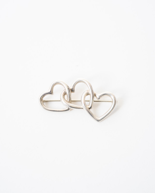 〈Tiffany＆Co〉Triple Heart Brooch 1984s