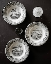 1860s Creil et Montereau Lebeuf Milliet et Cie 不可解ユートピア 謎のプレートc クレイユモントロー Rébus