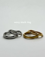 wavy stack ring S silver
