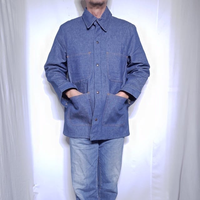 NOS !! 1980s~ SUI JAIL Denim Work Jacket with Stencil / USA 実物