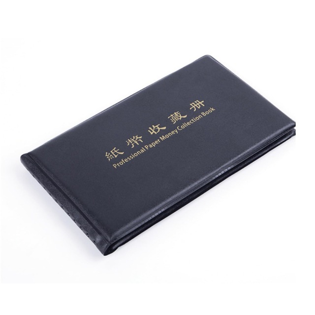 紙幣 収集 保存用 コレクション アルバム 30ページ お金ポケット 紙幣 通貨 (ブラック) [並行輸入品]