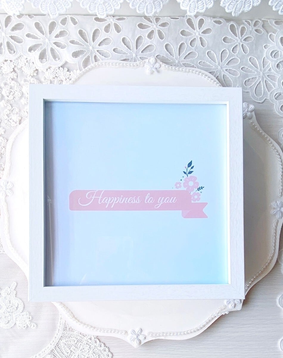 うちの子フラワーフレーム【PE-603】縦横15cm│ペットメモリアル│お祝いギフト|木枠両面ガラスフレーム| メッセージ入り|バレンタイン│記念日│誕生日に