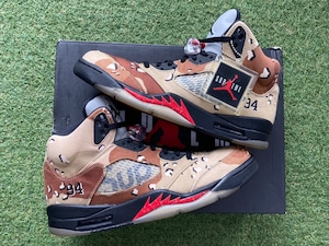 Supreme × NIKE AIR JORDAN 5 RETRO DESERT CAMO 824371-201 28.5cm 89702