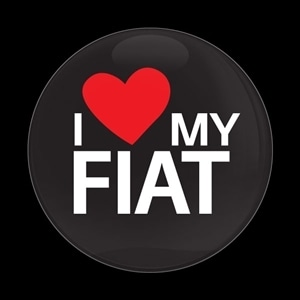 226番 ゴーバッジ I LOVE MY FIAT BLACK