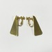 Vintage Les Bernard Modernist Gold Tone Earrings