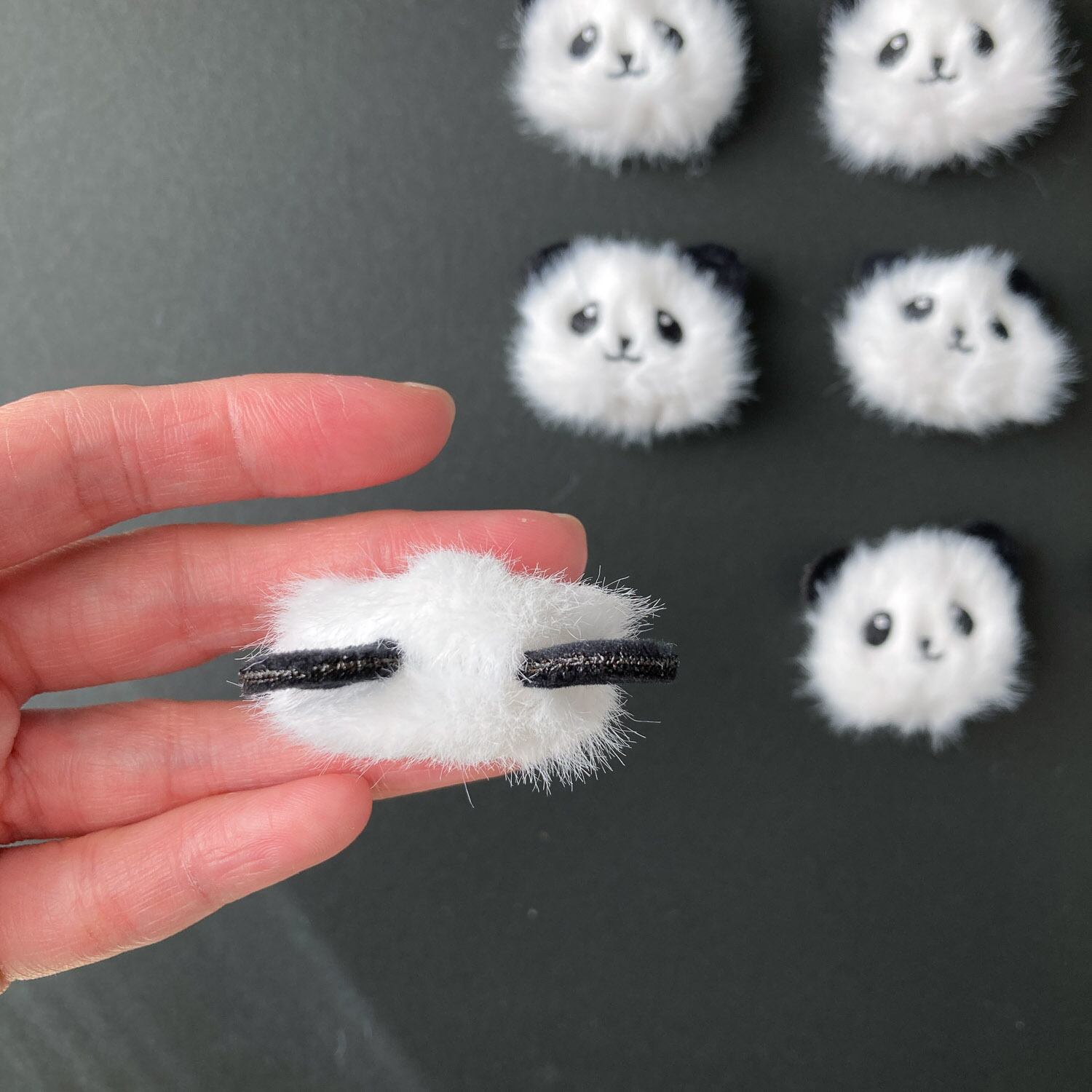 ふわふわパンダのぬいぐるみパーツ | Dua-アクセサリーパーツショップ