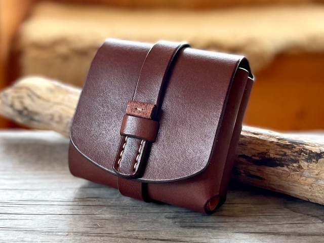 ショートウォレット 刻印サービス付［ブラウン］Short Wallet［Brown］／本革 二つ折り財布 三つ折り財布 ヴァイキング 北欧 Leather Viking