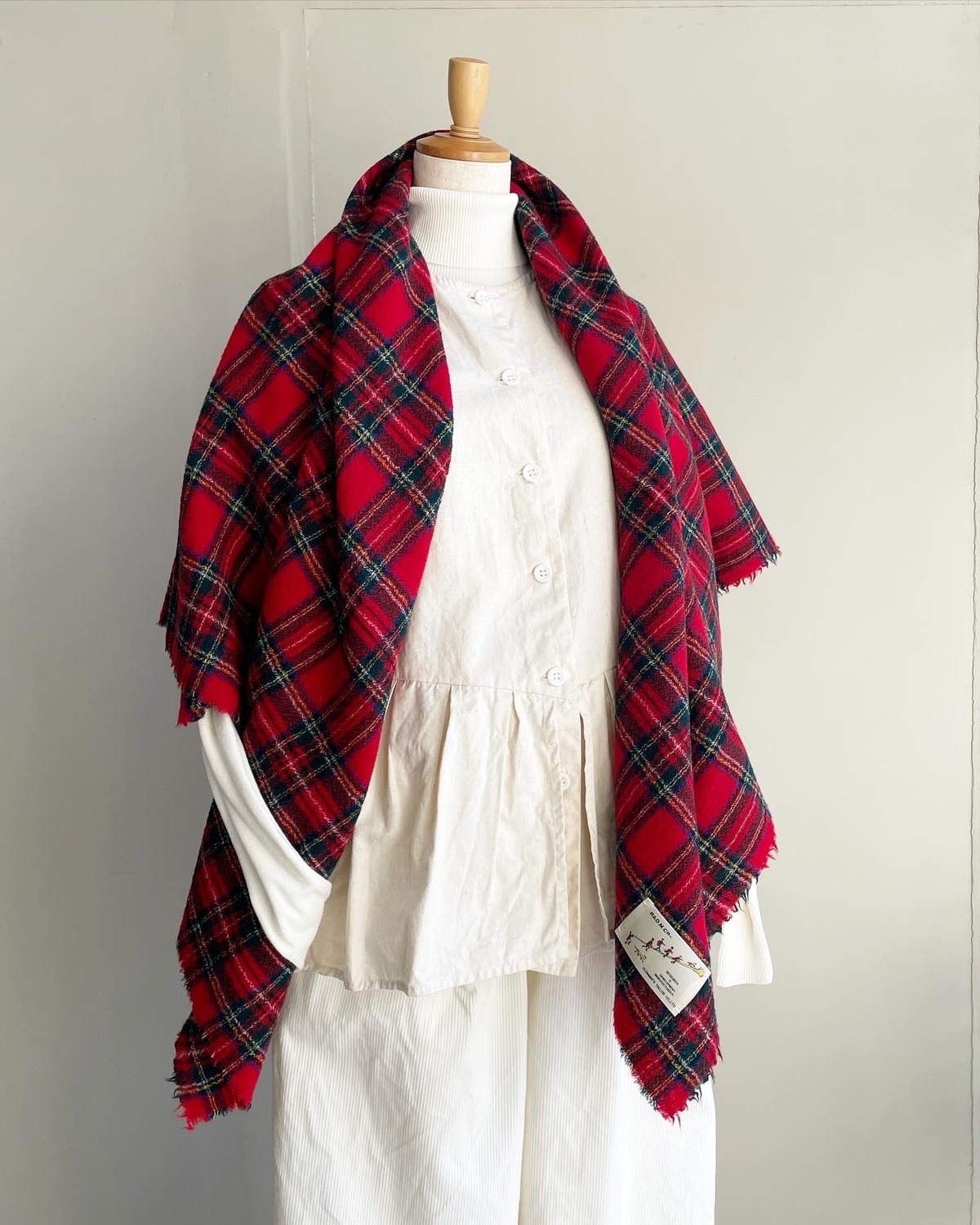 R&D.M.Co-】WOOL TARTAN CHECK BLANKET ［no.7844］オールドマンズ 