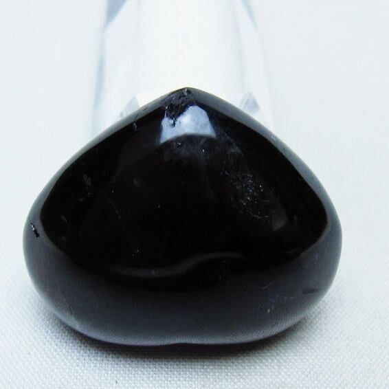 モリオン 置物 ハート 黒水晶 一点物 145-2086
