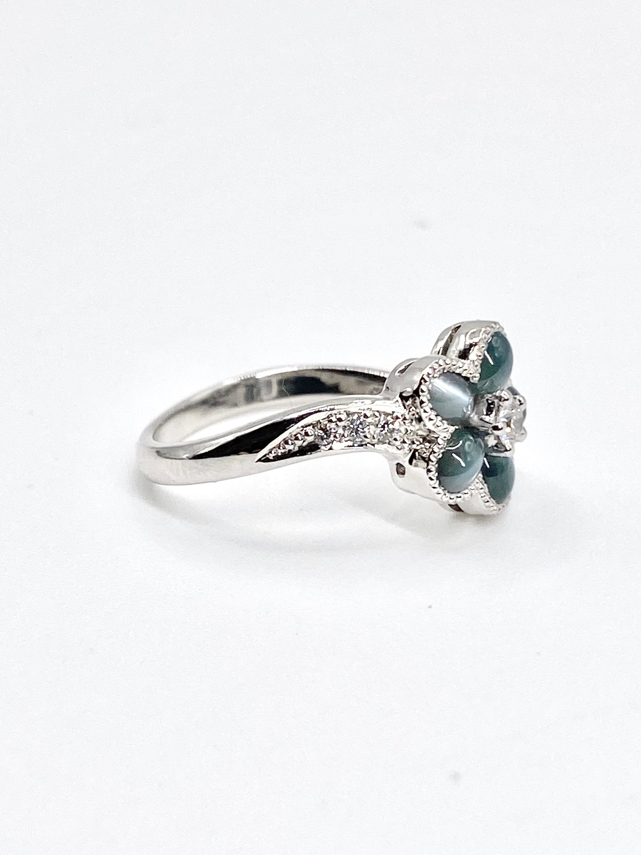 新品】アレキサンドライトキャッツアイ 計1.22ct / ダイヤモンド 計