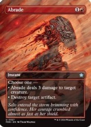 MTG《削剥/Abrade(FDN)》英語 ボーダーレス Foil