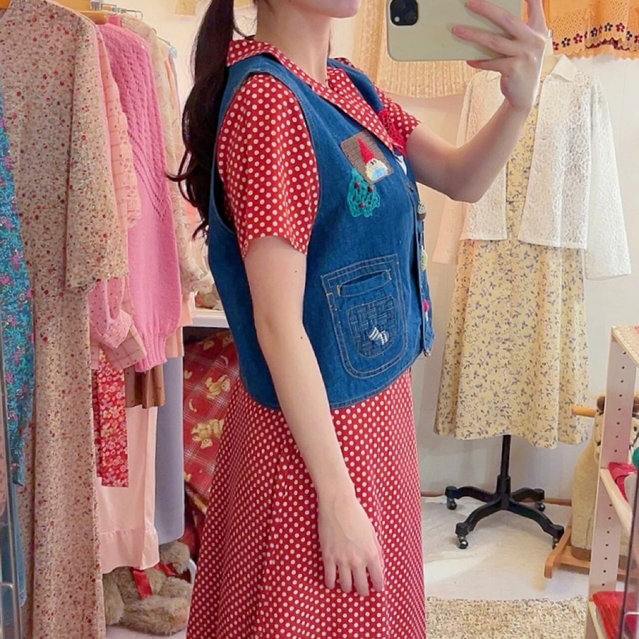 remake ✂︎ acorn button denim vest