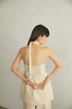 DU250503 linen like layered bare tunic【残り3点】