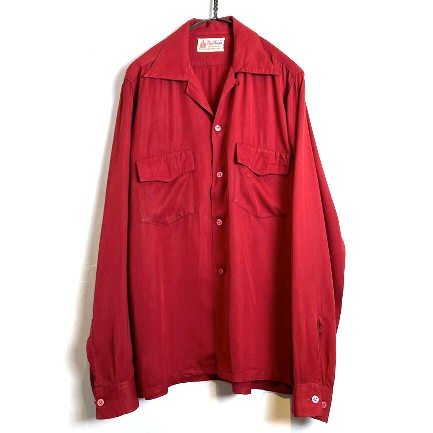Mac Phergus] Vintage Loop Collar Rayon Shirt [1950s-] Vintage Loop