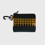 vibram Lzip wallet (black×orange) with orange glowing zip