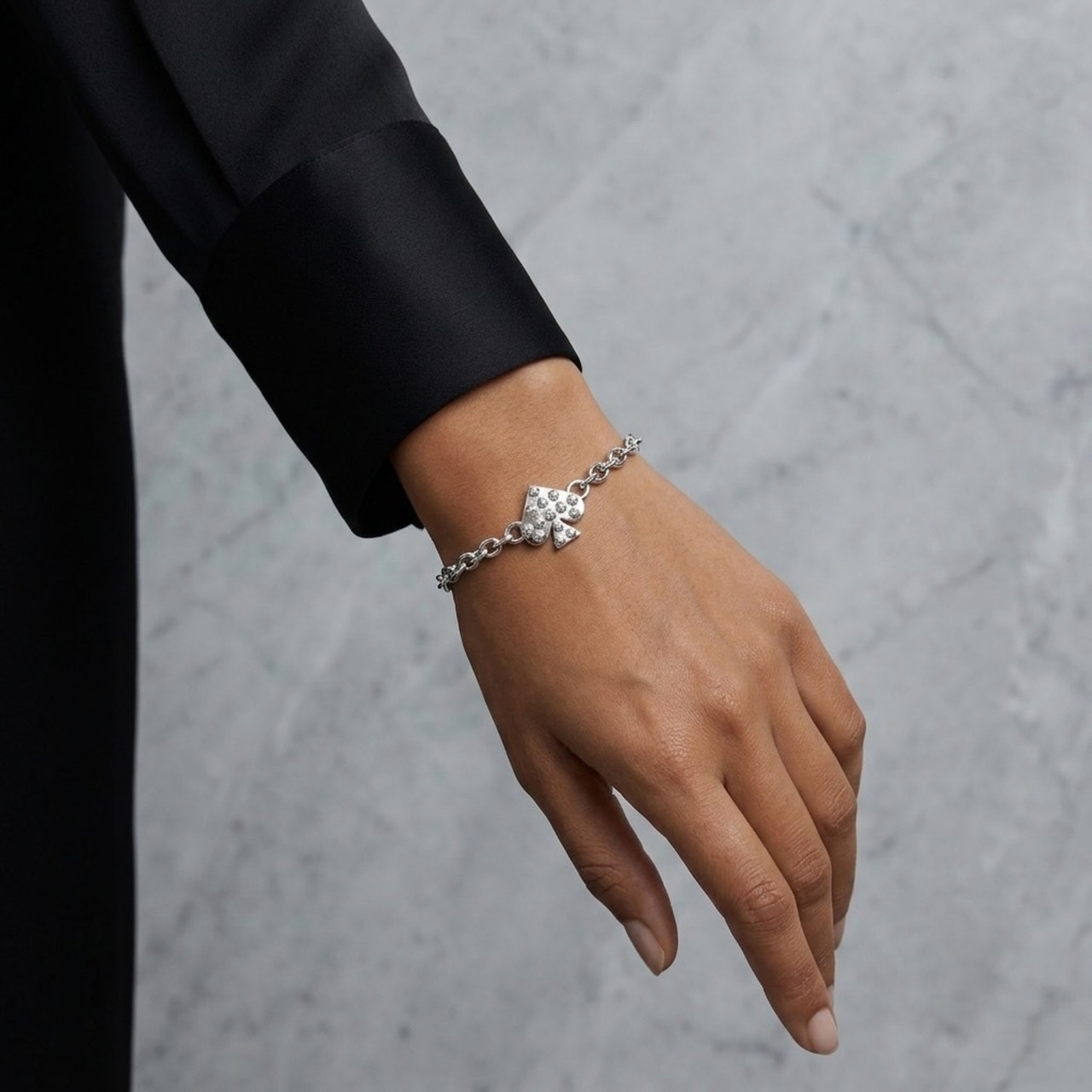 SPIKE:SPADE CHAIN BRACELET / スパイクスペードチェーンブレスレット