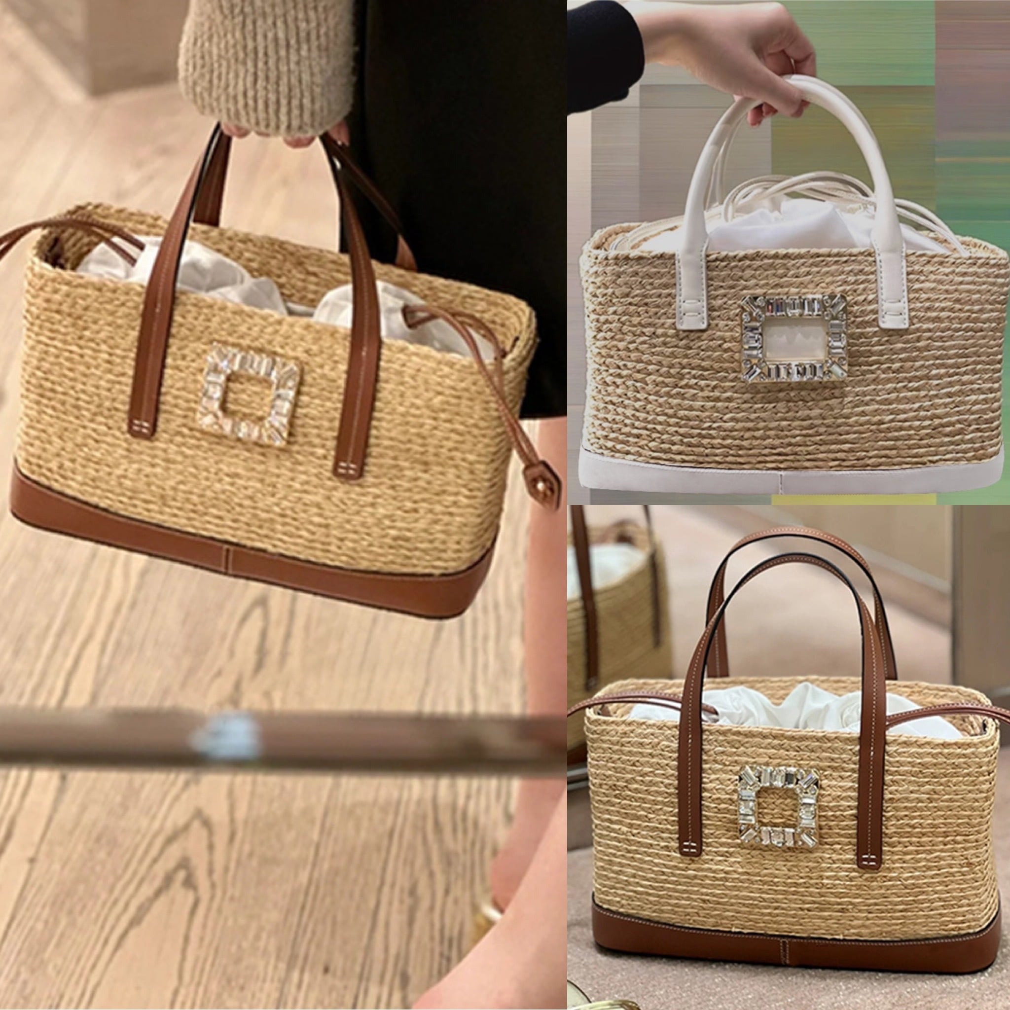 韓国デザイン 本革 レザー かごバッグ チェーンショルダーBAG 予約販売】韓国デザイン 本革 レザー かごバッグ チェーン