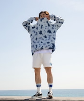 【#Re:room】TYE DYE PATTERN BIG CREW KNIT［REK119］