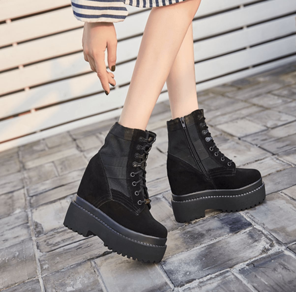 【人気商品】ワークブーツ12cm ブラック