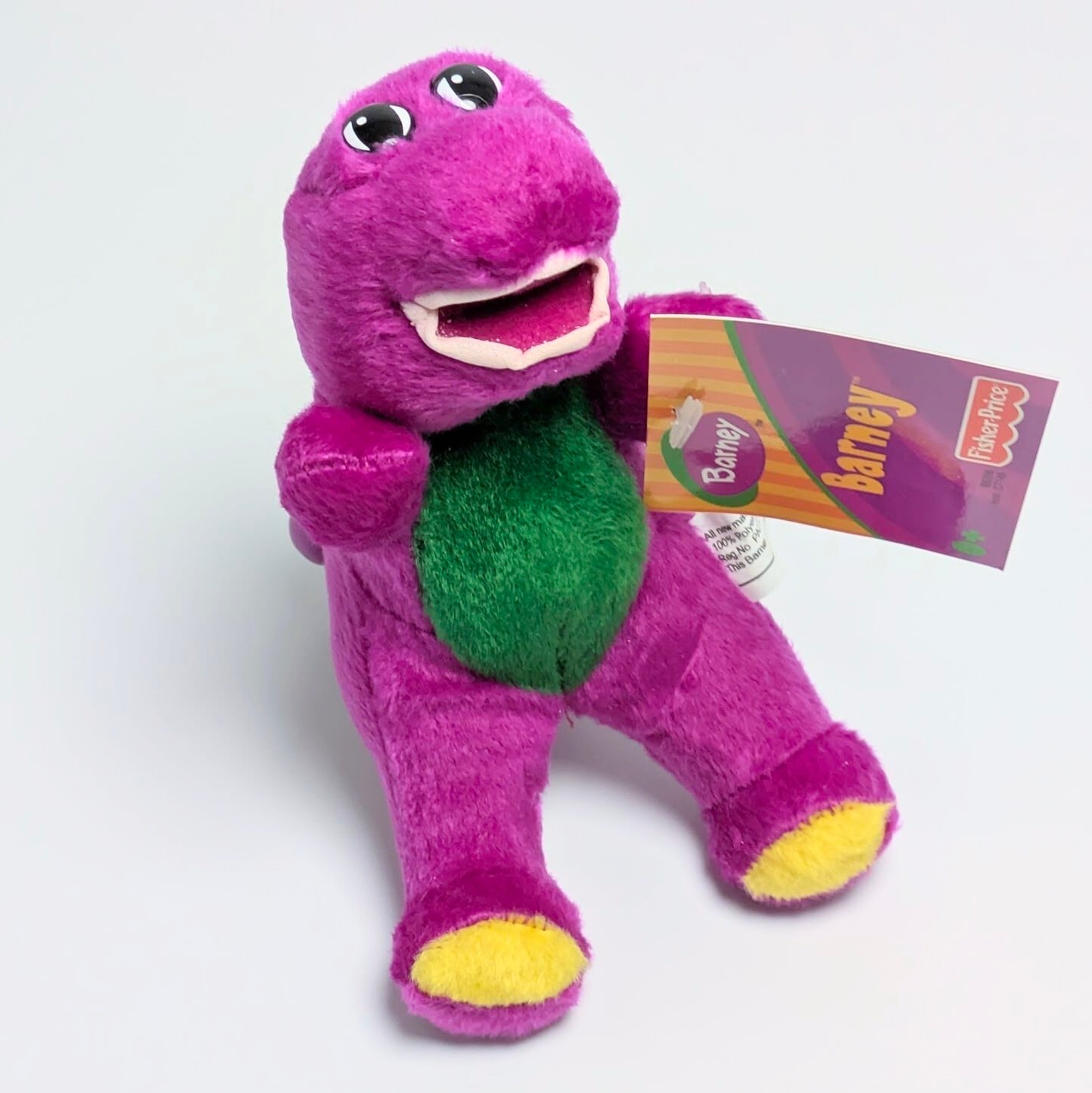 ☆ DEADSTOCK / VINTAGE 2003 ☆【 Barney & Friends ( バーニー&フレンズ ) 】『 Barney 』 ぬいぐるみキーホルダー / プラッシュキーホルダー / マスコット〚アメリカン雑貨 アメトイ〛
