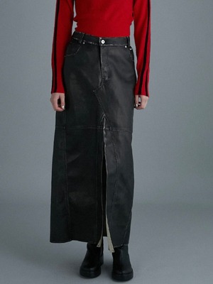 【24AW】PRANK PROJECT プランクプロジェクト / Vegan Leather Slit Skirt / スカート