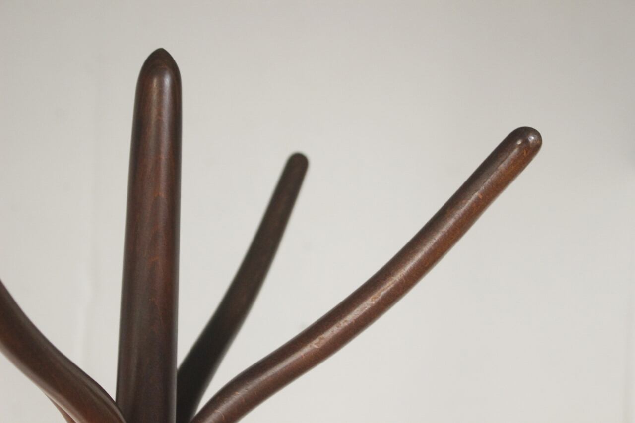 秋田木工 コートハンガー ポール 帽子掛け 傘立て 玄関収納 曲木 ビーチ材