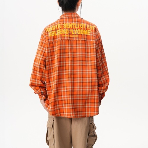 バックロゴビビットチェックシャツ   R00969