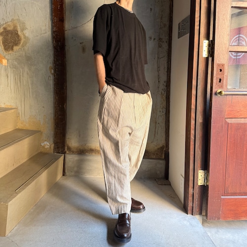 MITTAN T-41 強撚絹紬糸Tシャツ　 黒