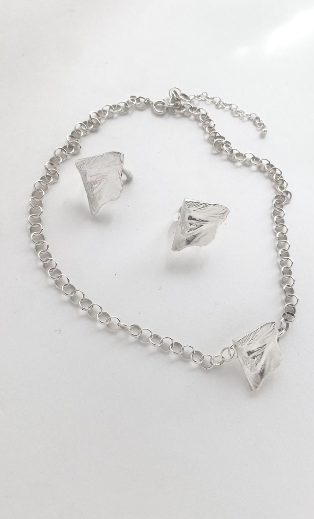 [N011]Sliver 925 profile necklace