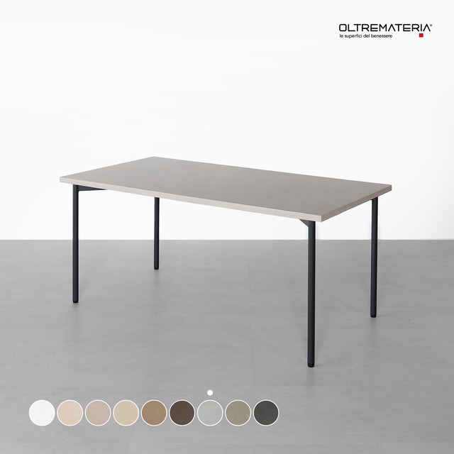 オルトレマテリア ダイニング テーブル Light Gray-OL40 （鉄脚／木製脚／サイズオーダー）