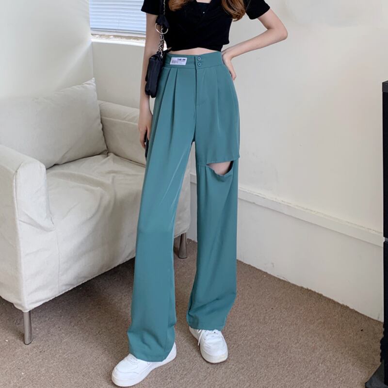 パンツ サマー薄手ハイウェストウェストルーズ 夏物 試着室52821397704